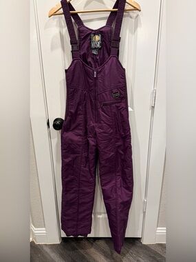 Hot Music Plum Nylon Snow Bib Overalls